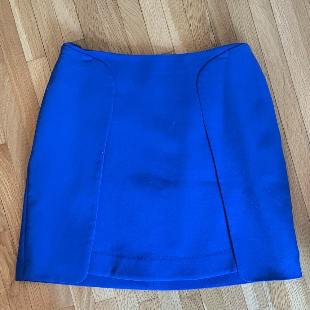 Royal blue mini skirt | J Crew